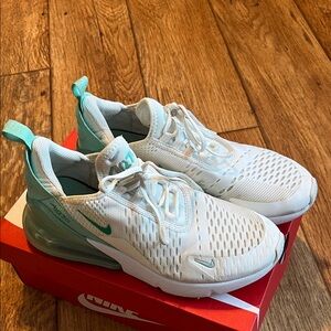 Nike Air Max 270 White with Teal Accents
